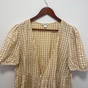 Monki gingham wrap dress size 44